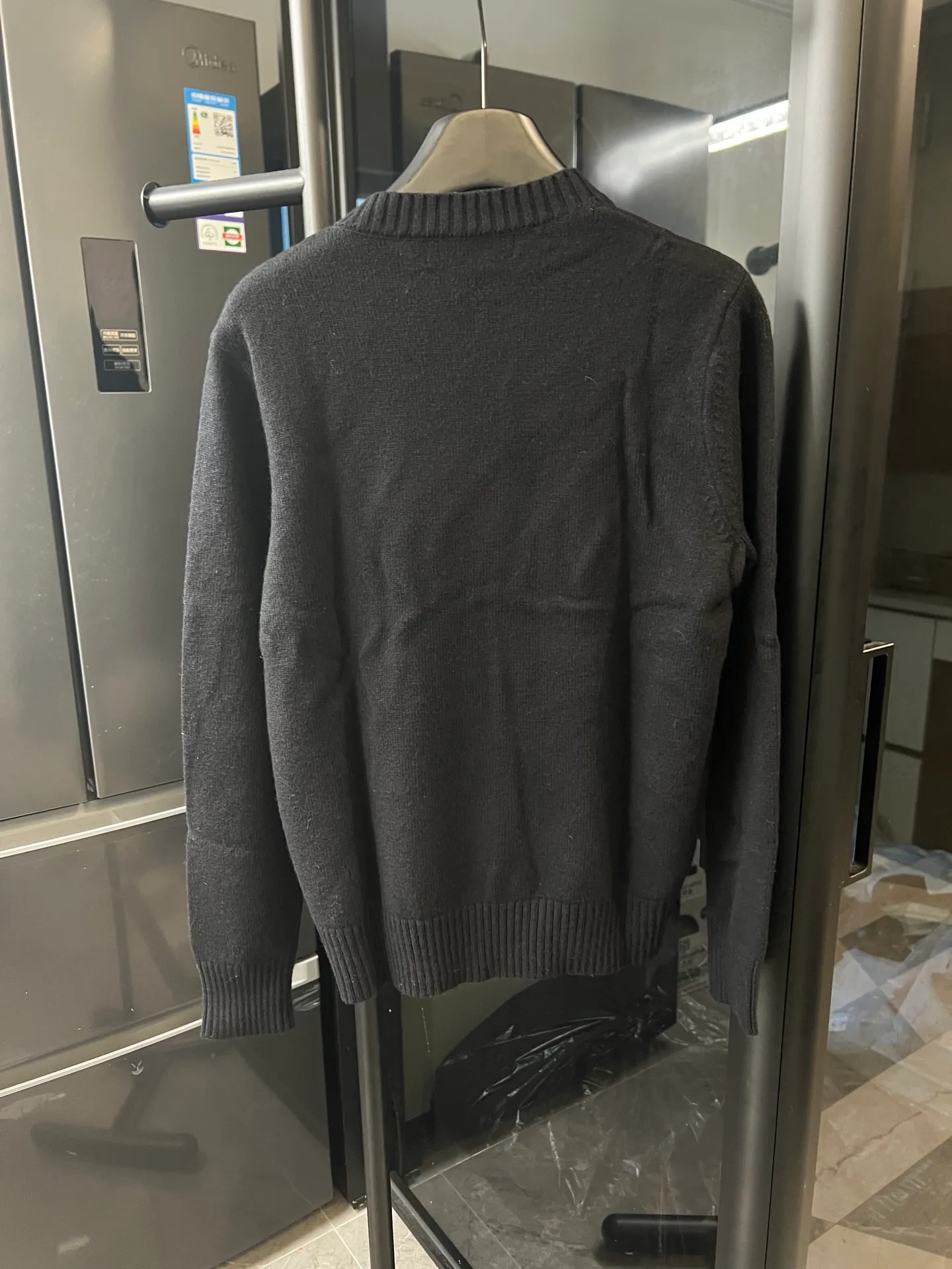 P430 [Next day] Rah Lauren/Raph classic bear wool round neck pullover sweater (black) High-end customized wool blended yarn fabric 90% wool 10% cashmere material, skin-friendly, delicate, soft and comfortable, one-piece back-shoulder gathers Size: s m l Detailed size can be found in Figure 9